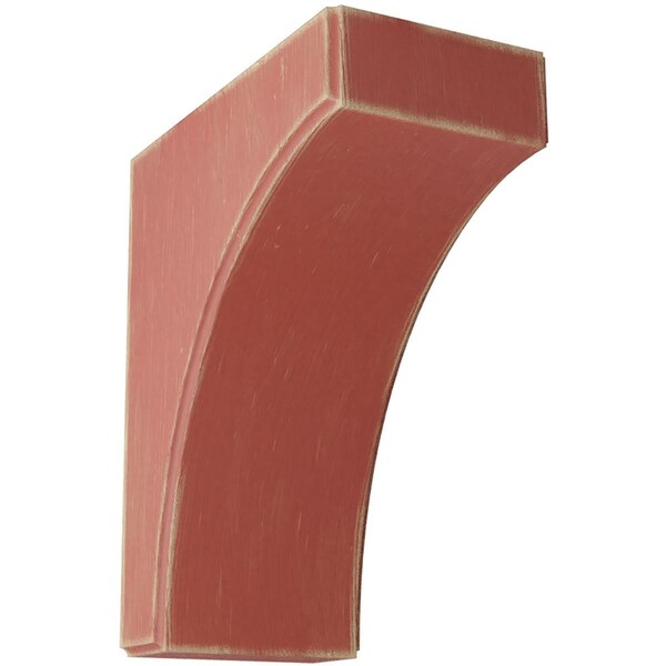 Ekena Millwork 5 1/4"W x 10"D x 12"H Clarksville Wood Vintage Decor Bracket, Salvage Red BKTWD05X10X12CVRD - main